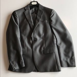 Calvin Kline. Suit set. Pants + Jacket. Silver 36S